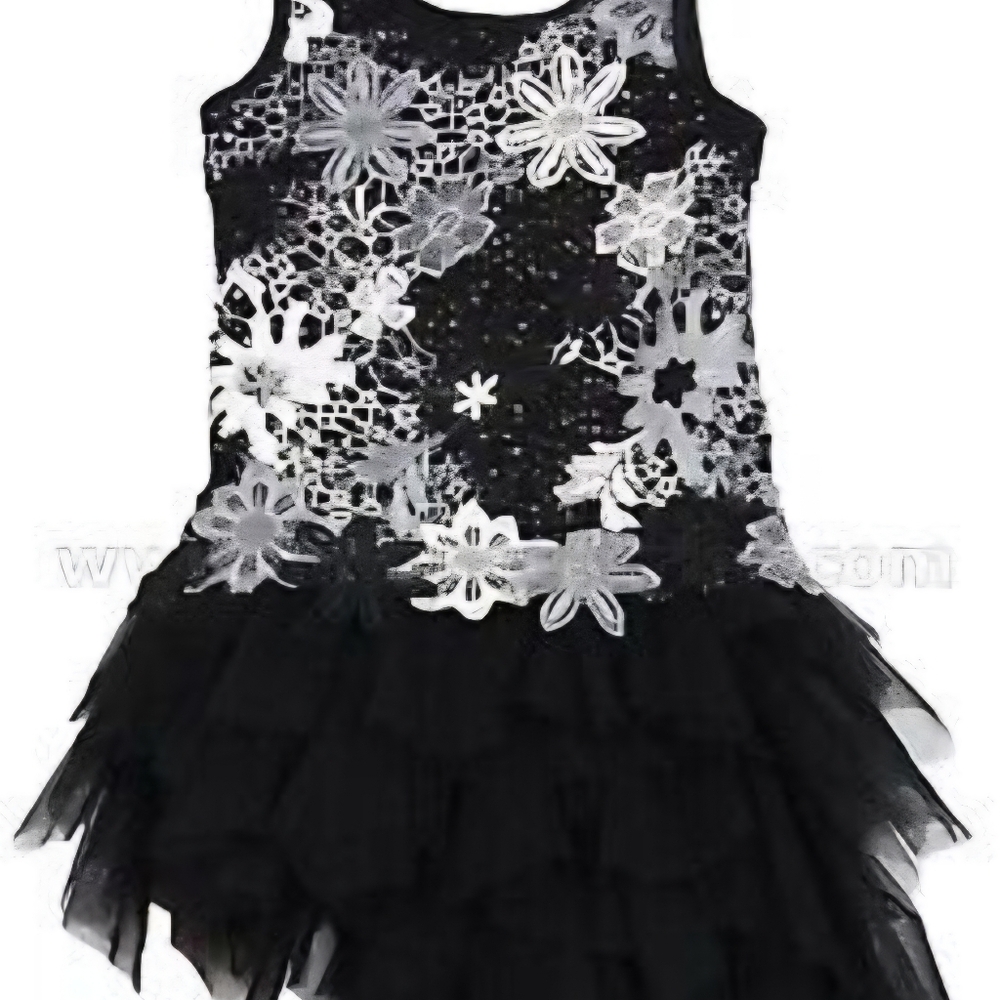 Girls' Biscotti Kate Mack Holiday Black, White and Silver Snowflake Dress Shrug